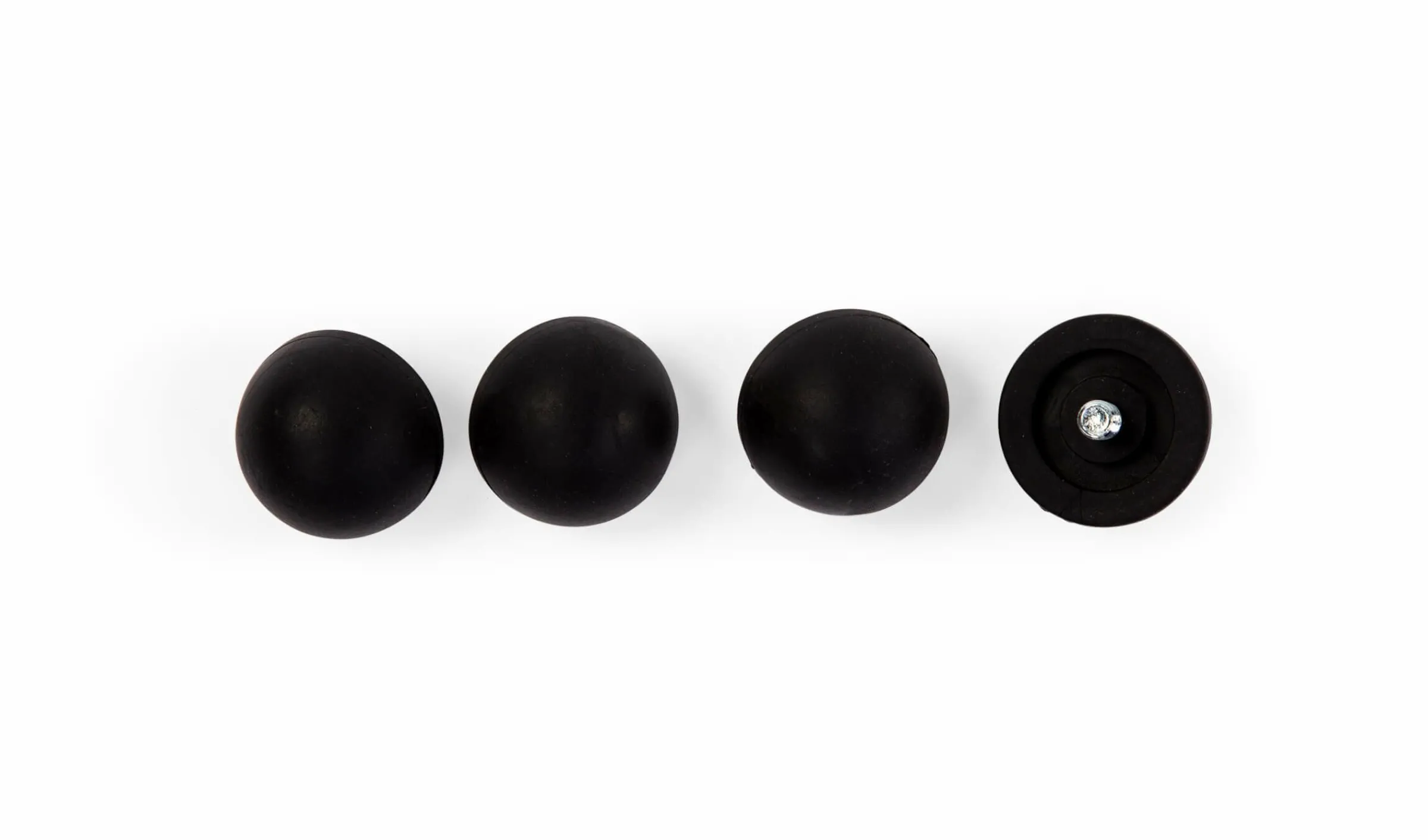 Childhome Pièces De Rechange-Evolu Set De 4 Pieds Caoutchouc - Noir