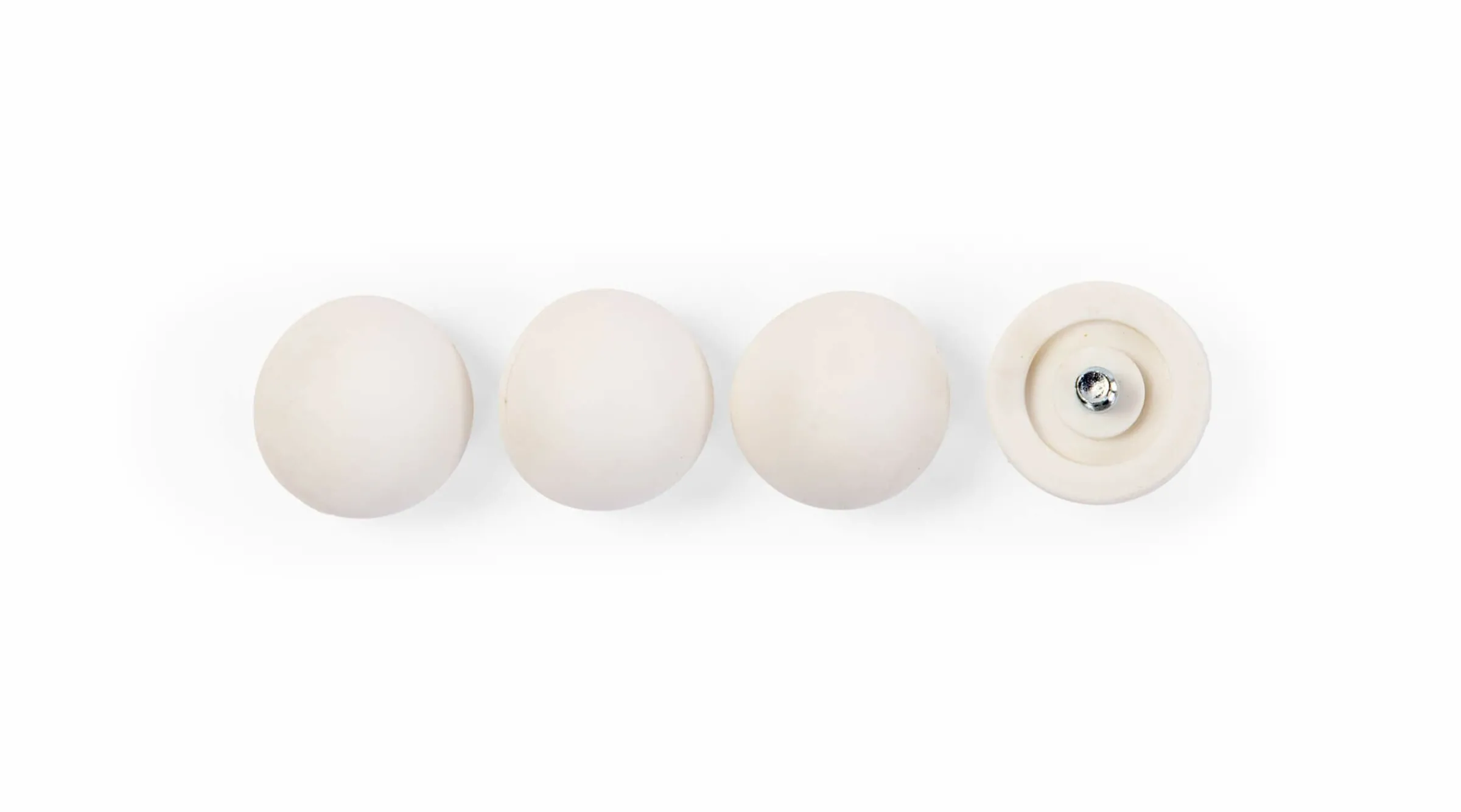 Childhome Pièces De Rechange-Evolu Set De 4 Pieds En Caoutchouc - Blanc