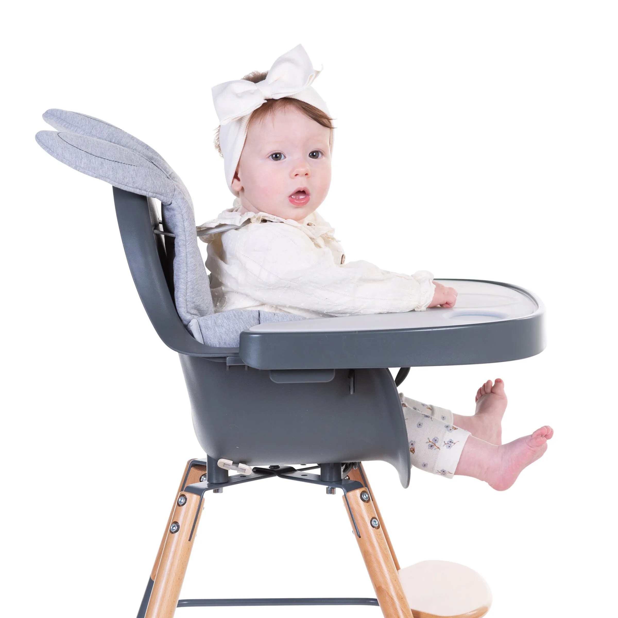 Childhome Evolu Accessoires|Evolu-Evolu Tablette De Chaise - Abs - Anthracite + Napperon En Si