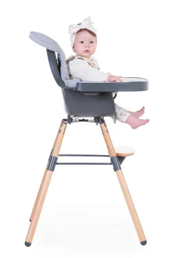 Childhome Evolu Accessoires|Evolu-Evolu Tablette De Chaise - Abs - Anthracite + Napperon En Si