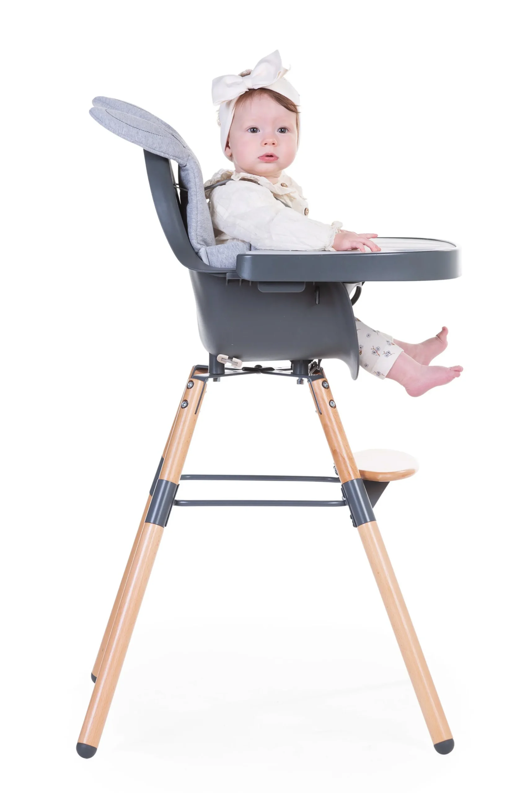 Childhome Evolu Accessoires|Evolu-Evolu Tablette De Chaise - Abs - Anthracite + Napperon En Si