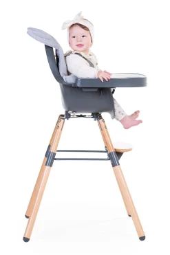 Childhome Evolu Accessoires|Evolu-Evolu Tablette De Chaise - Abs - Anthracite + Napperon En Si