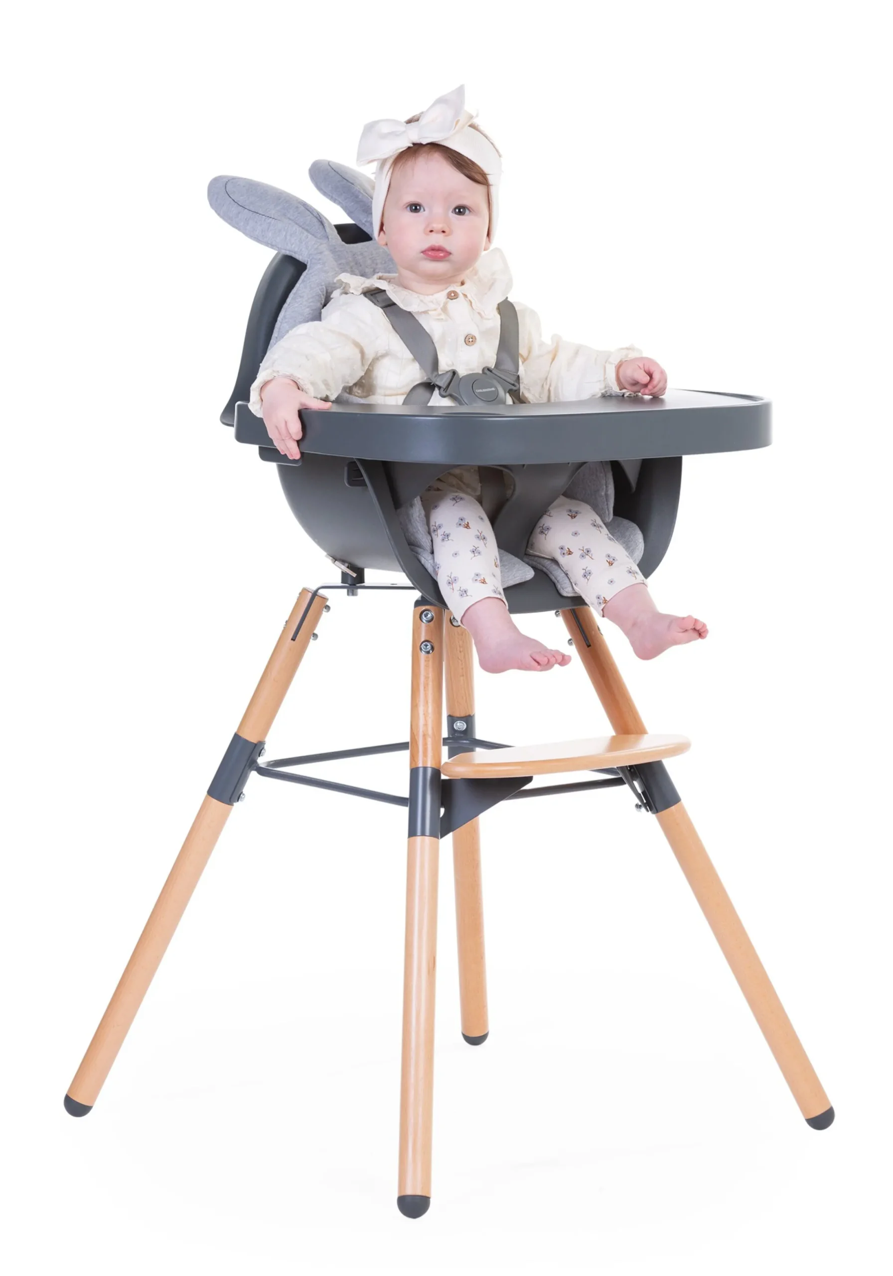 Childhome Evolu Accessoires|Evolu-Evolu Tablette De Chaise - Abs - Anthracite + Napperon En Si