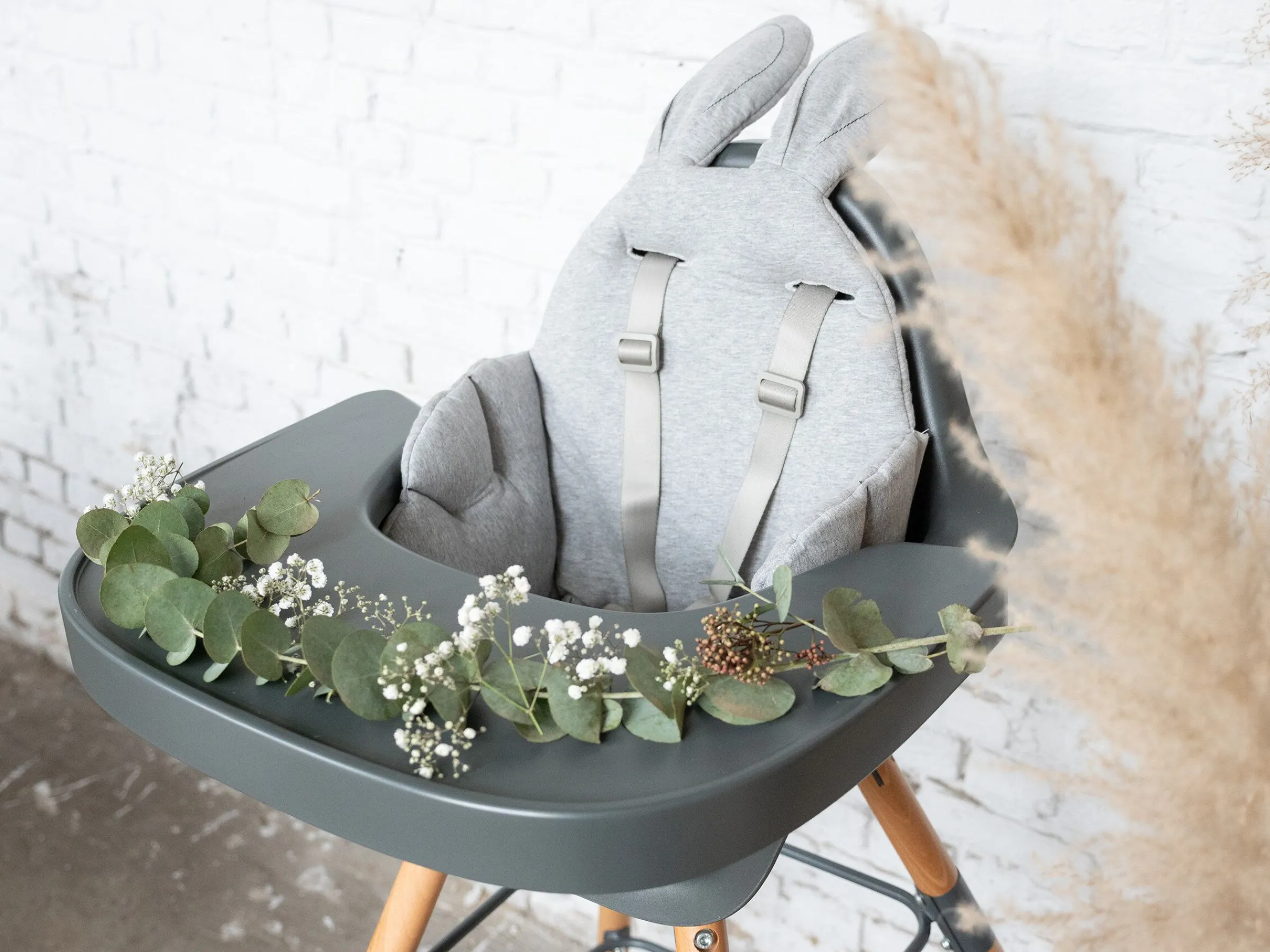 Childhome Evolu Accessoires|Evolu-Evolu Tablette De Chaise - Abs - Anthracite + Napperon En Si