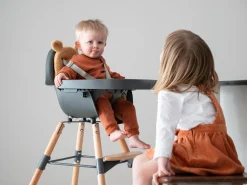 Childhome Evolu Accessoires|Evolu-Evolu Tablette De Chaise - Abs - Anthracite + Napperon En Si