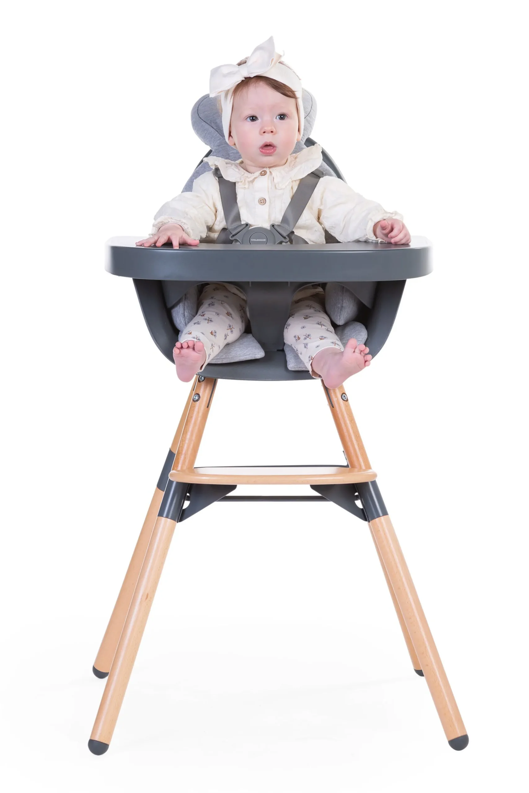 Childhome Evolu Accessoires|Evolu-Evolu Tablette De Chaise - Abs - Anthracite + Napperon En Si