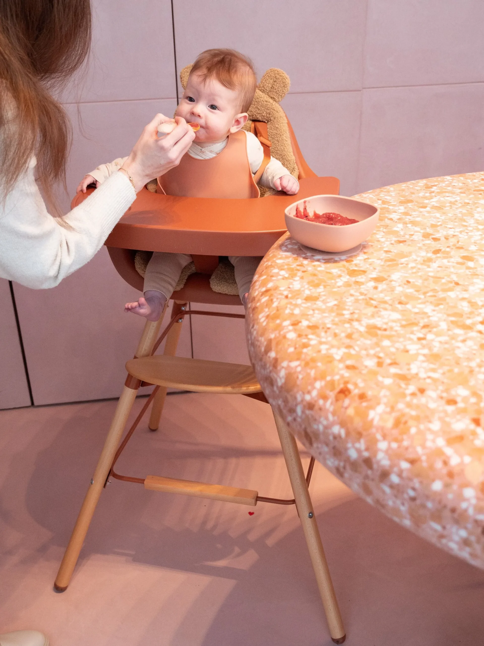 Childhome Evolu Accessoires|Evolu-Evolu Tablette De Chaise - Abs - Rouille + Napperon En Silic