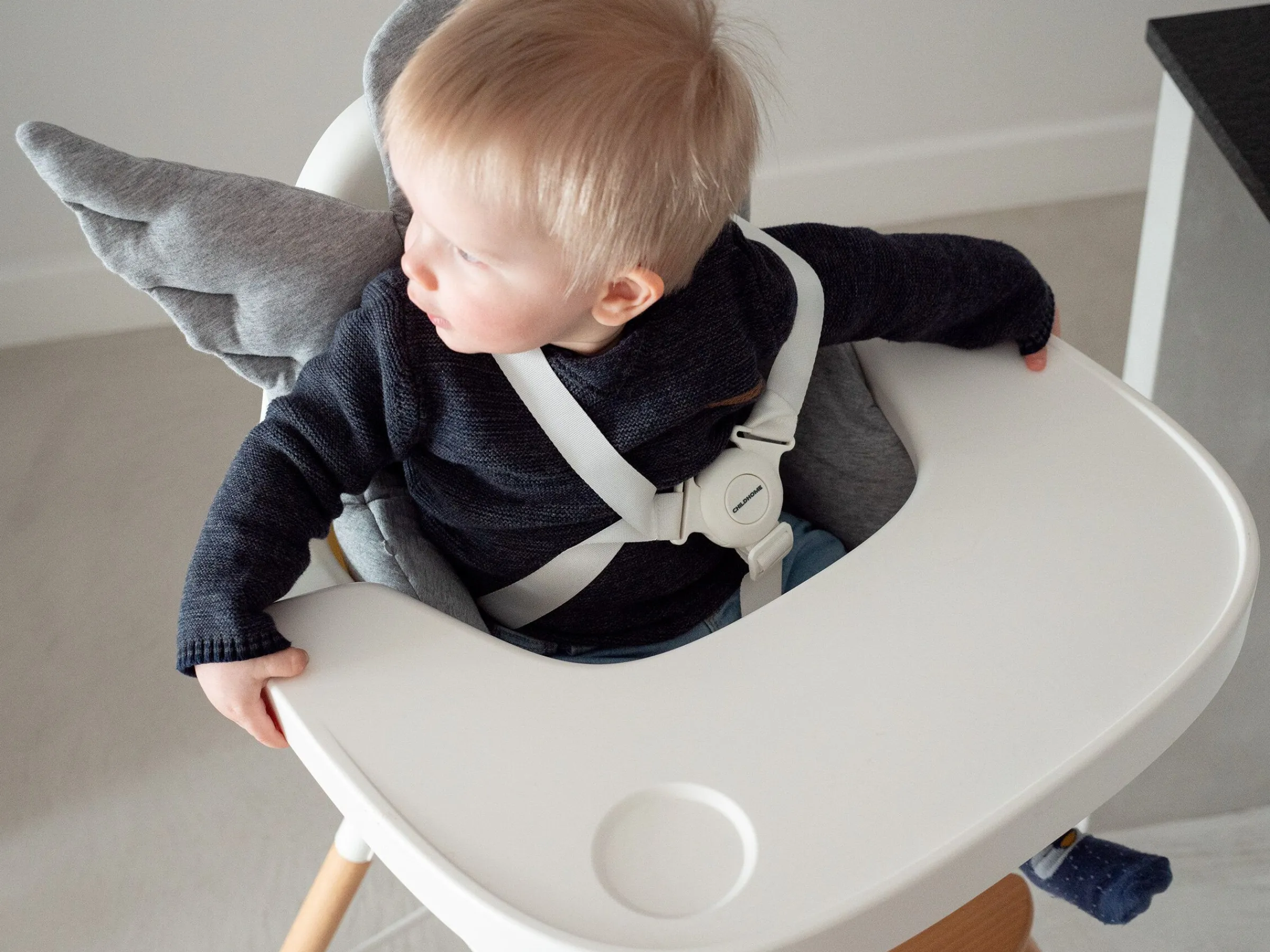Childhome Evolu Accessoires|Evolu-Evolu Tablette De Chaise - Abs - Blanc + Napperon En Silicon