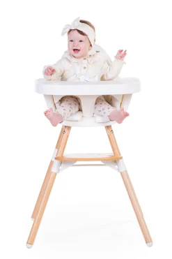Childhome Evolu Accessoires|Evolu-Evolu Tablette De Chaise - Abs - Blanc + Napperon En Silicon