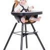 Childhome Evolu Accessoires|Evolu-Evolu Tablette De Chaise - Abs - Noir + Napperon En Silicone