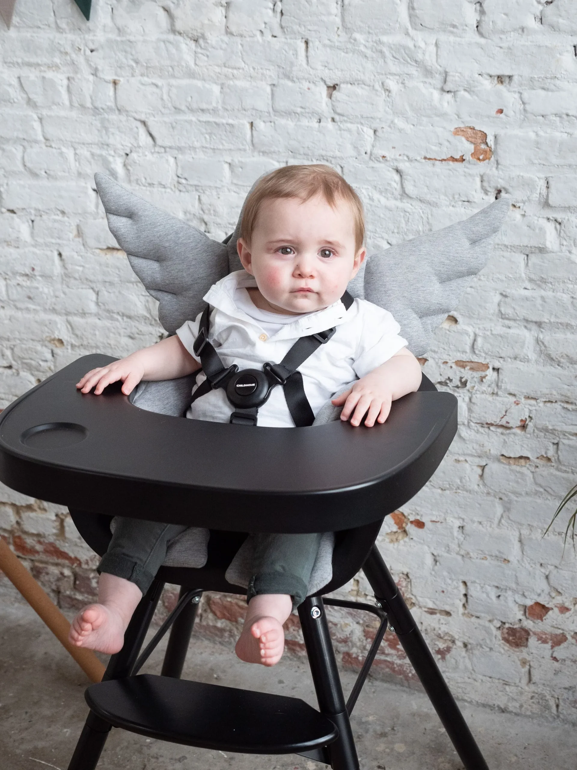 Childhome Evolu Accessoires|Evolu-Evolu Tablette De Chaise - Abs - Noir + Napperon En Silicone