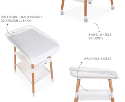 Childhome Tables À Langer-Evolux Table A Langer - Naturel Blanc