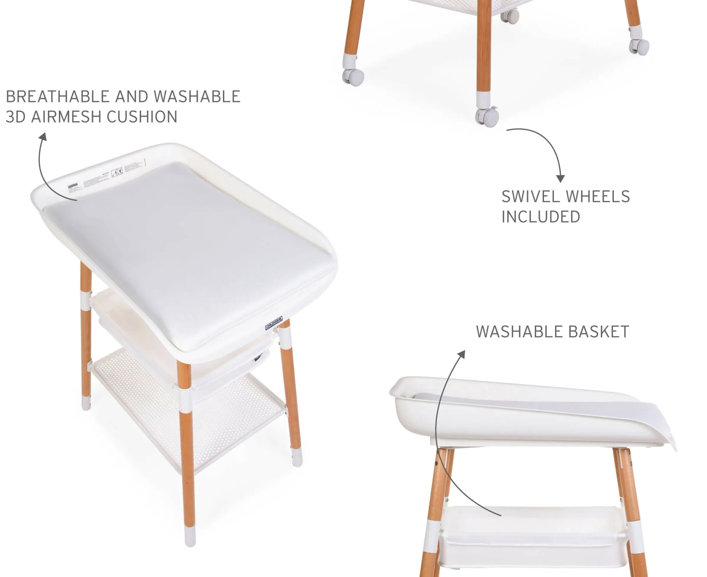 Childhome Tables À Langer-Evolux Table A Langer - Naturel Blanc