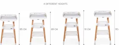 Childhome Tables À Langer-Evolux Table A Langer - Naturel Blanc
