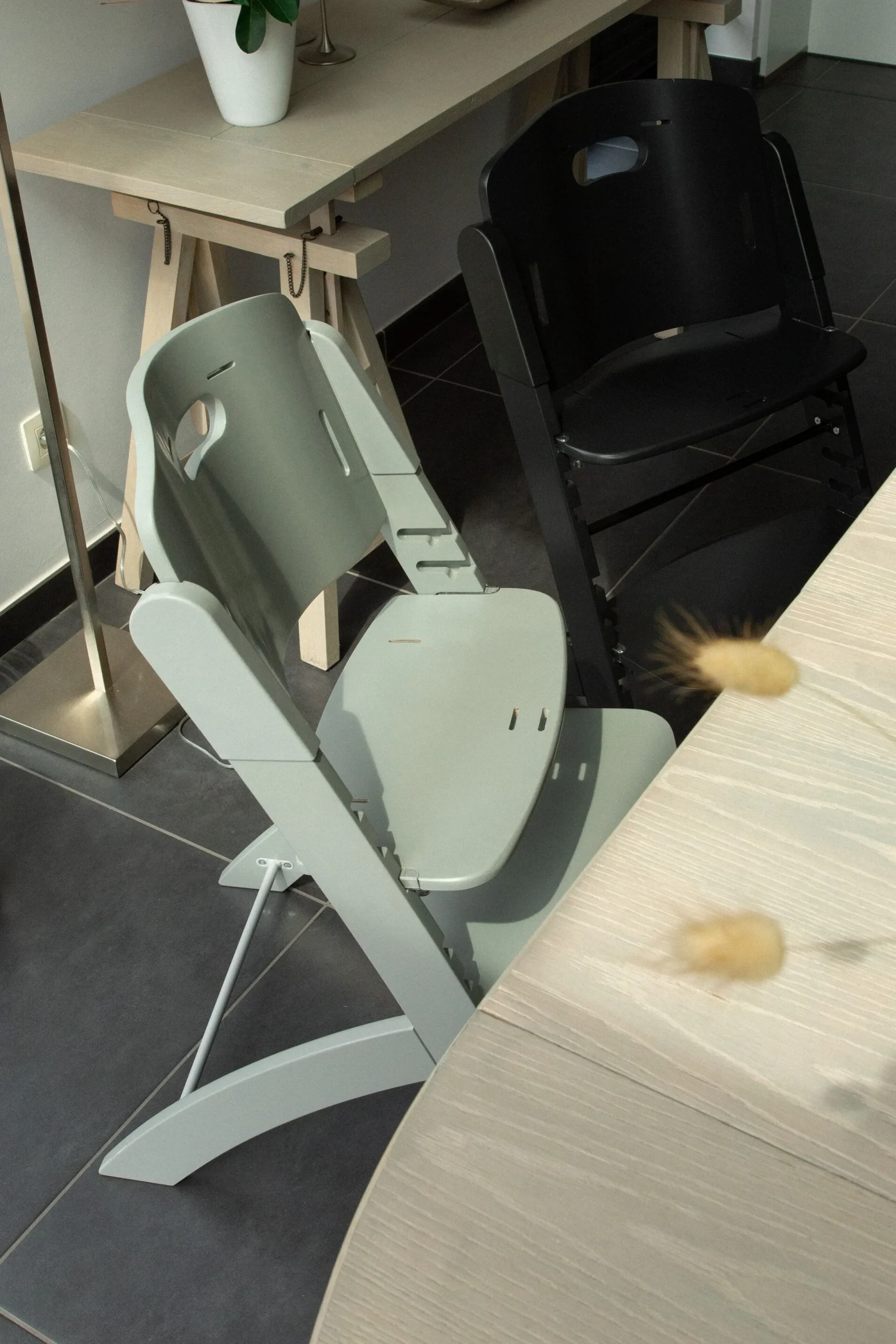 Childhome Evosit-EVOSIT Chaise Evolutive + Tablette - Stone Grey