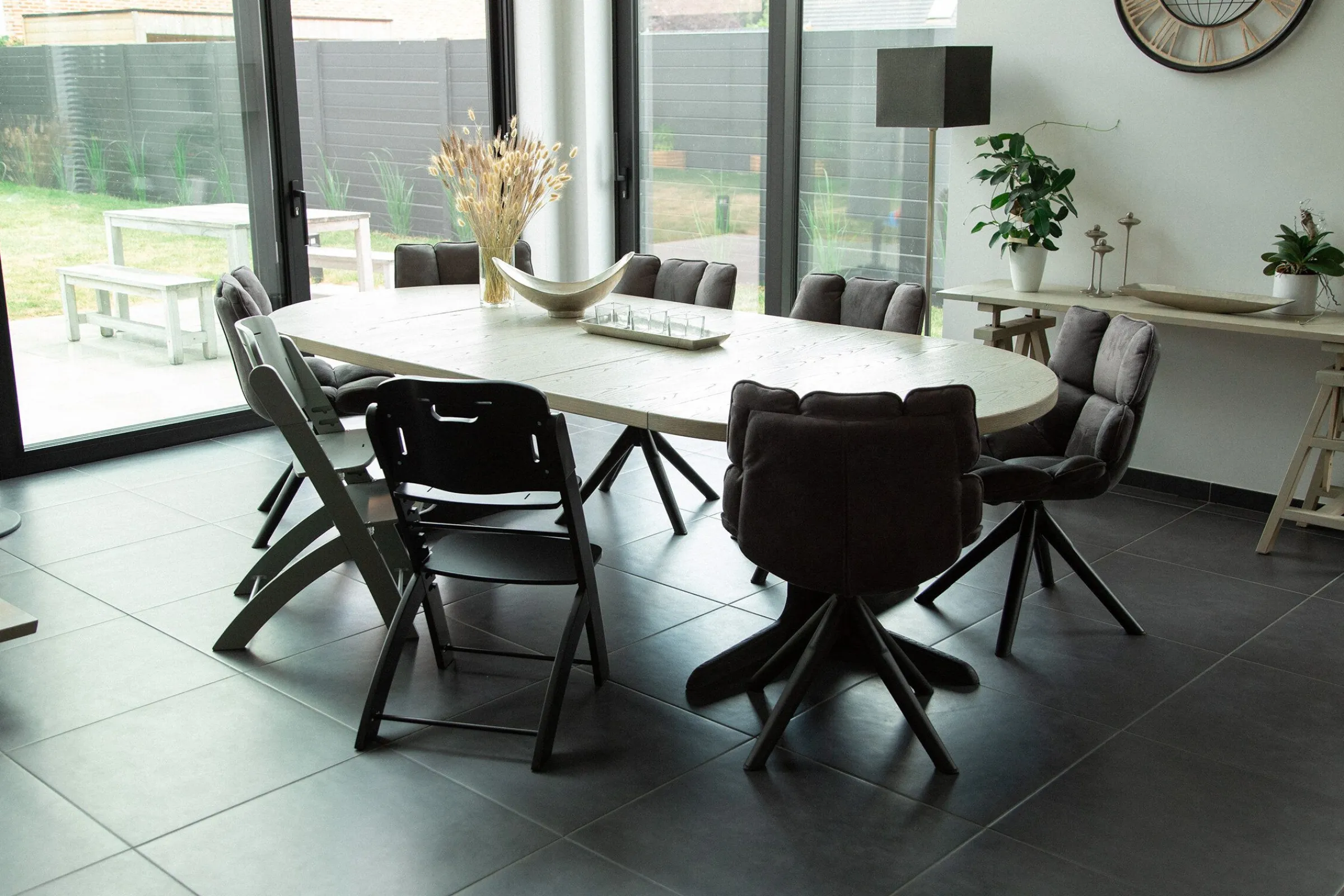 Childhome Evosit-EVOSIT Chaise Evolutive + Tablette - Stone Grey