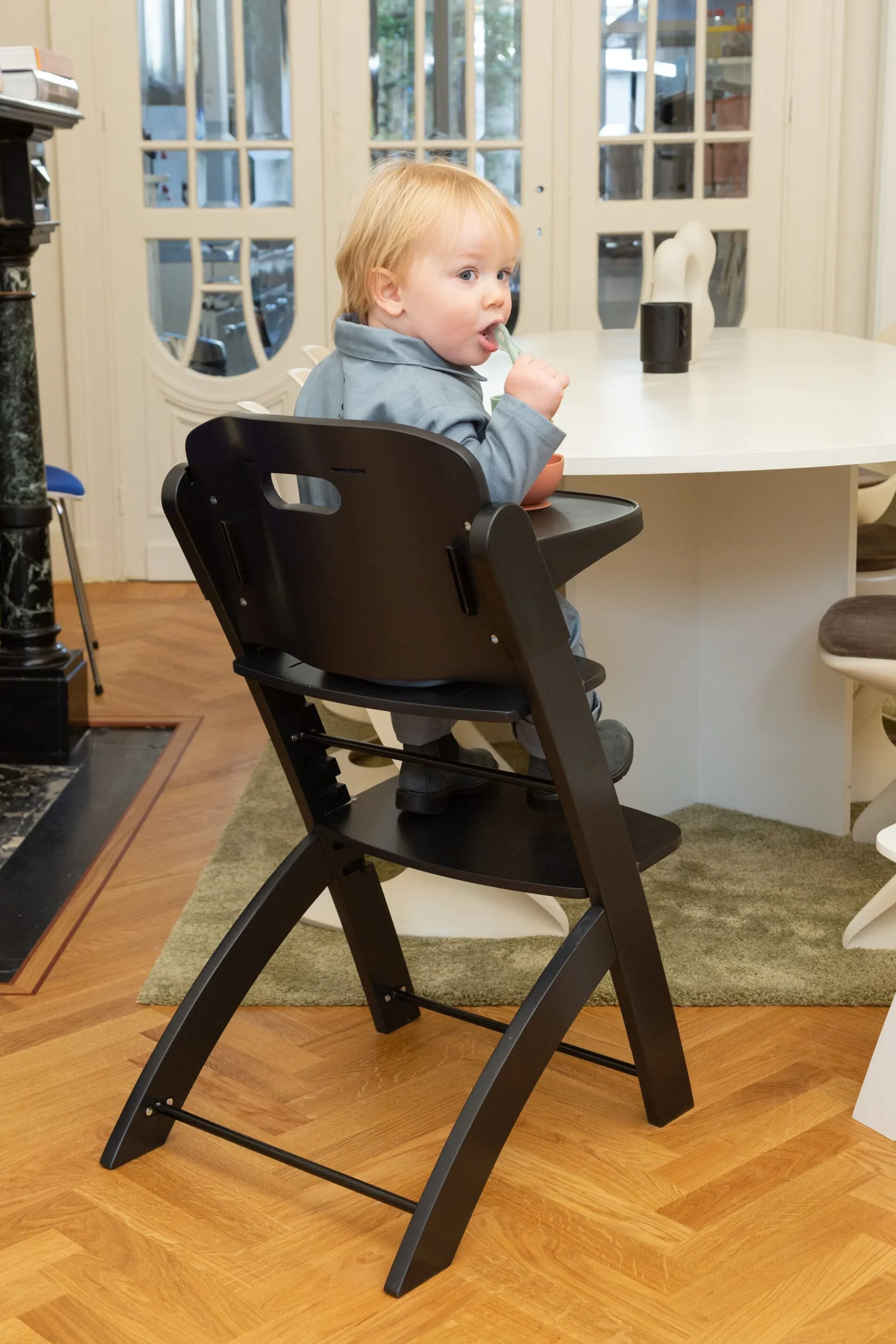 Childhome Evosit-EVOSIT Chaise Evolutive + Tablette - Noir