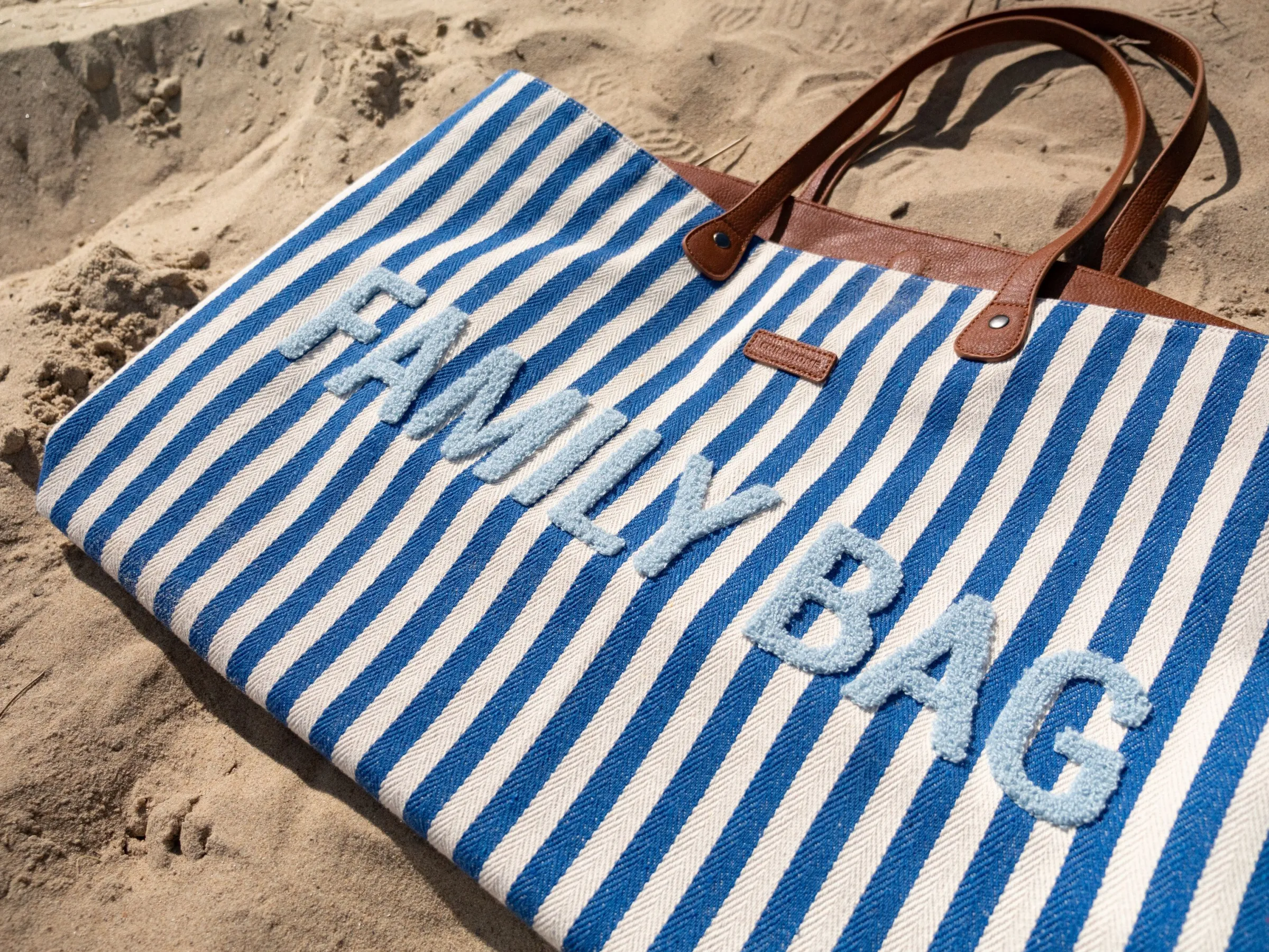 Childhome Family Bag|Family Bag-Family Bag Sac à Langer - Rayures - Bleu Electrique /Bleu C