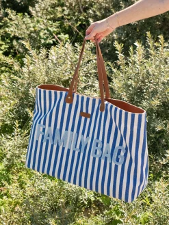 Childhome Family Bag|Family Bag-Family Bag Sac à Langer - Rayures - Bleu Electrique /Bleu C