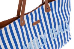Childhome Family Bag|Family Bag-Family Bag Sac à Langer - Rayures - Bleu Electrique /Bleu C