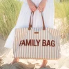 Childhome Family Bag|Family Bag-Family Bag Sac à Langer - Rayures - Nude/Terracotta
