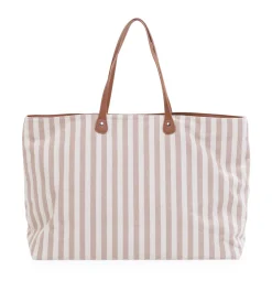 Childhome Family Bag|Family Bag-Family Bag Sac à Langer - Rayures - Nude/Terracotta