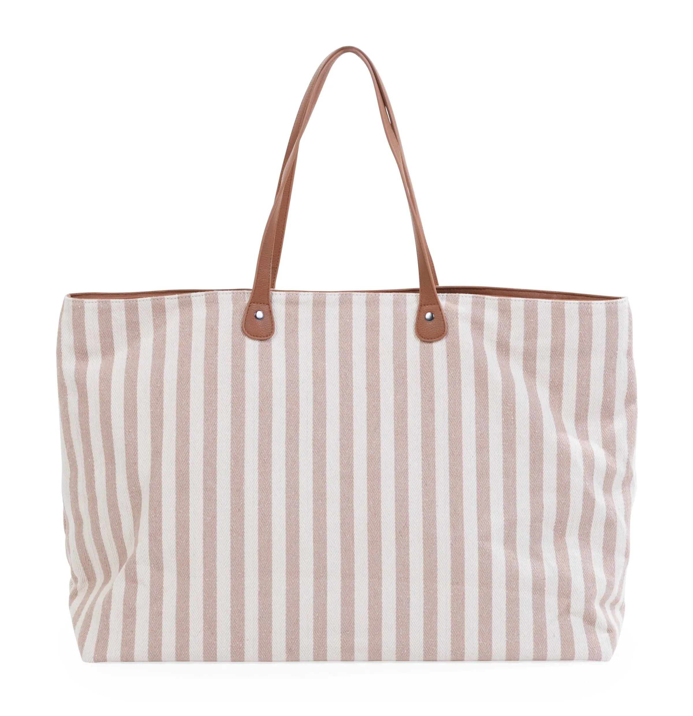 Childhome Family Bag|Family Bag-Family Bag Sac à Langer - Rayures - Nude/Terracotta