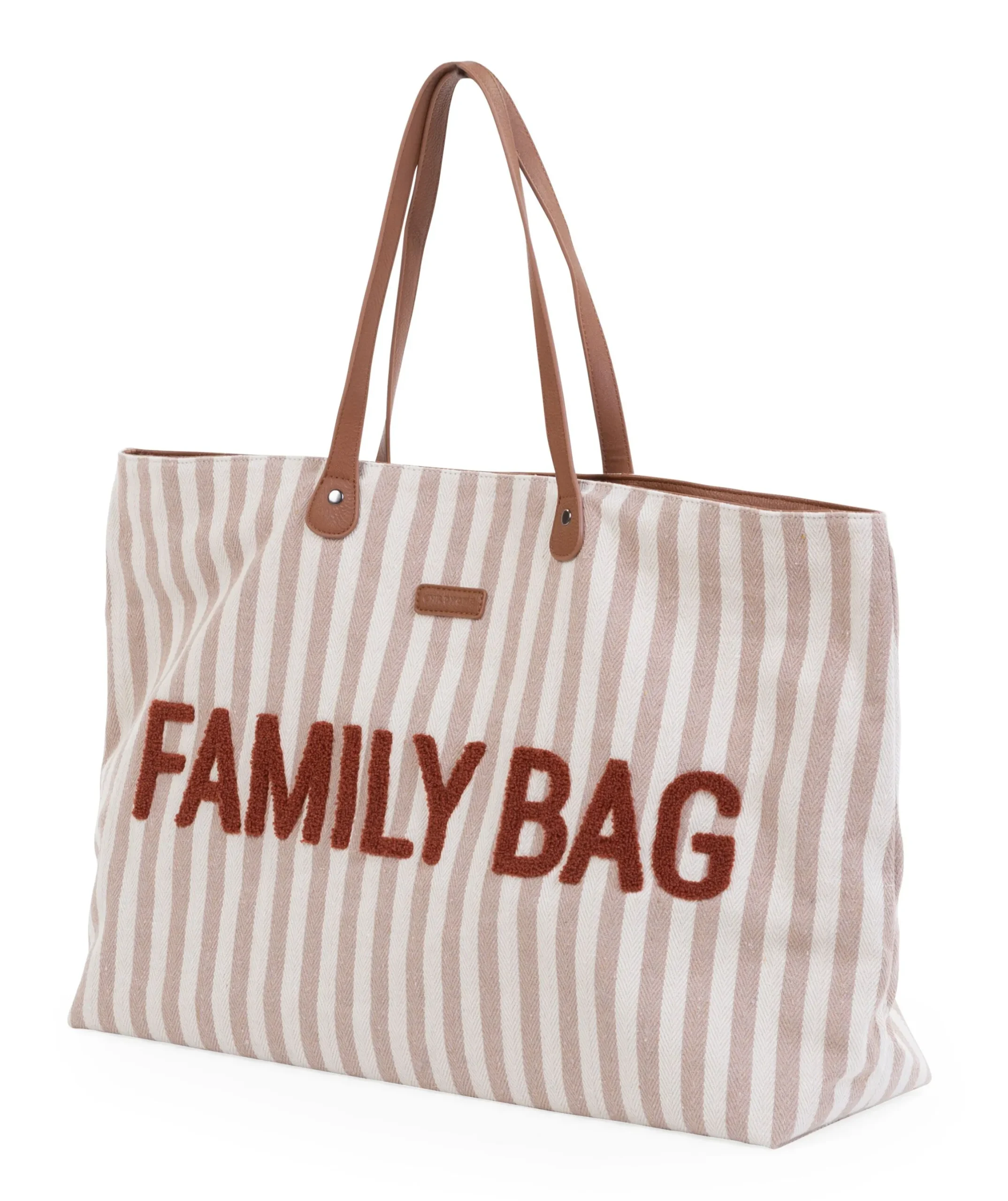 Childhome Family Bag|Family Bag-Family Bag Sac à Langer - Rayures - Nude/Terracotta