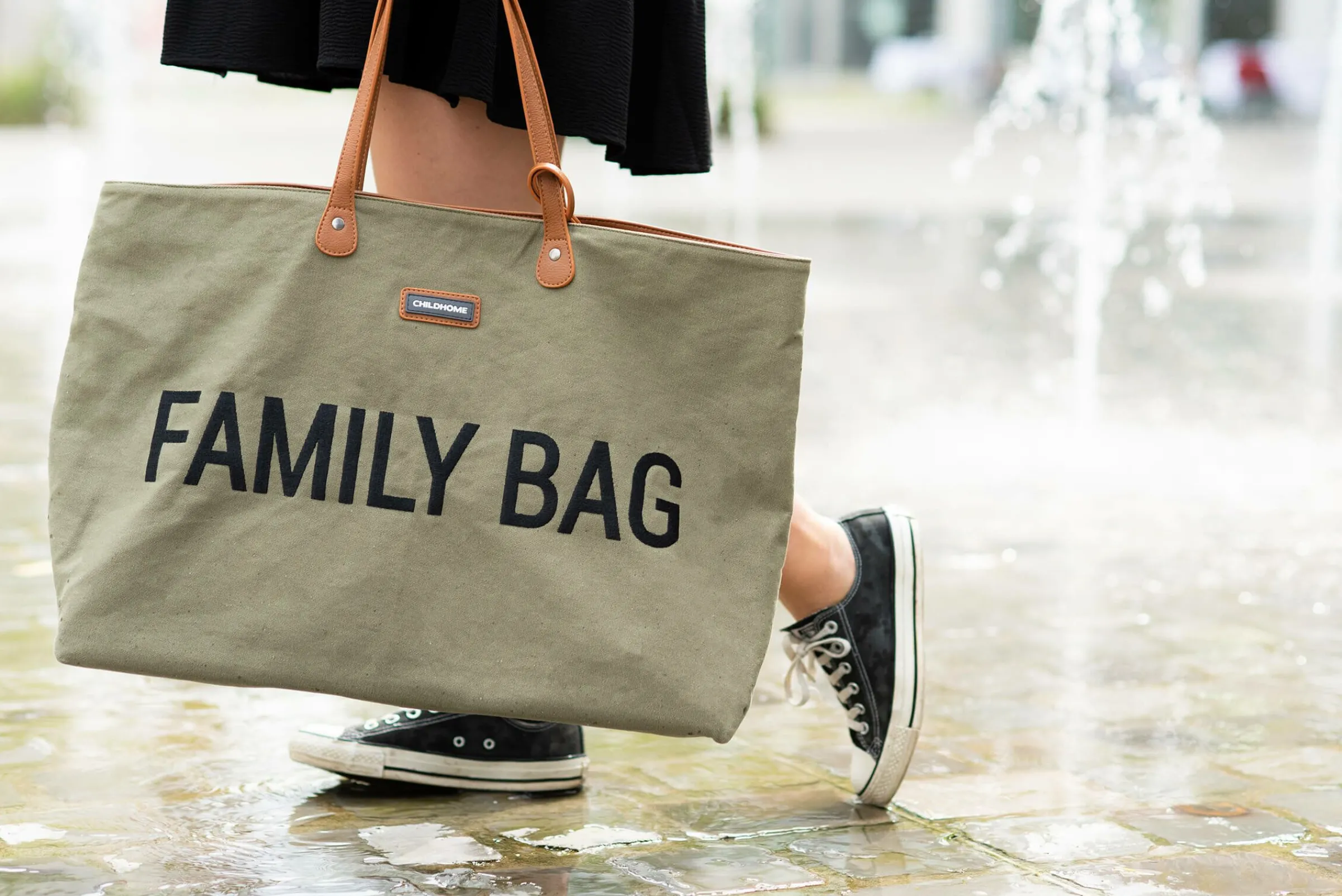 Childhome Family Bag|Family Bag-Family Bag Sac A Langer - Toile - Kaki