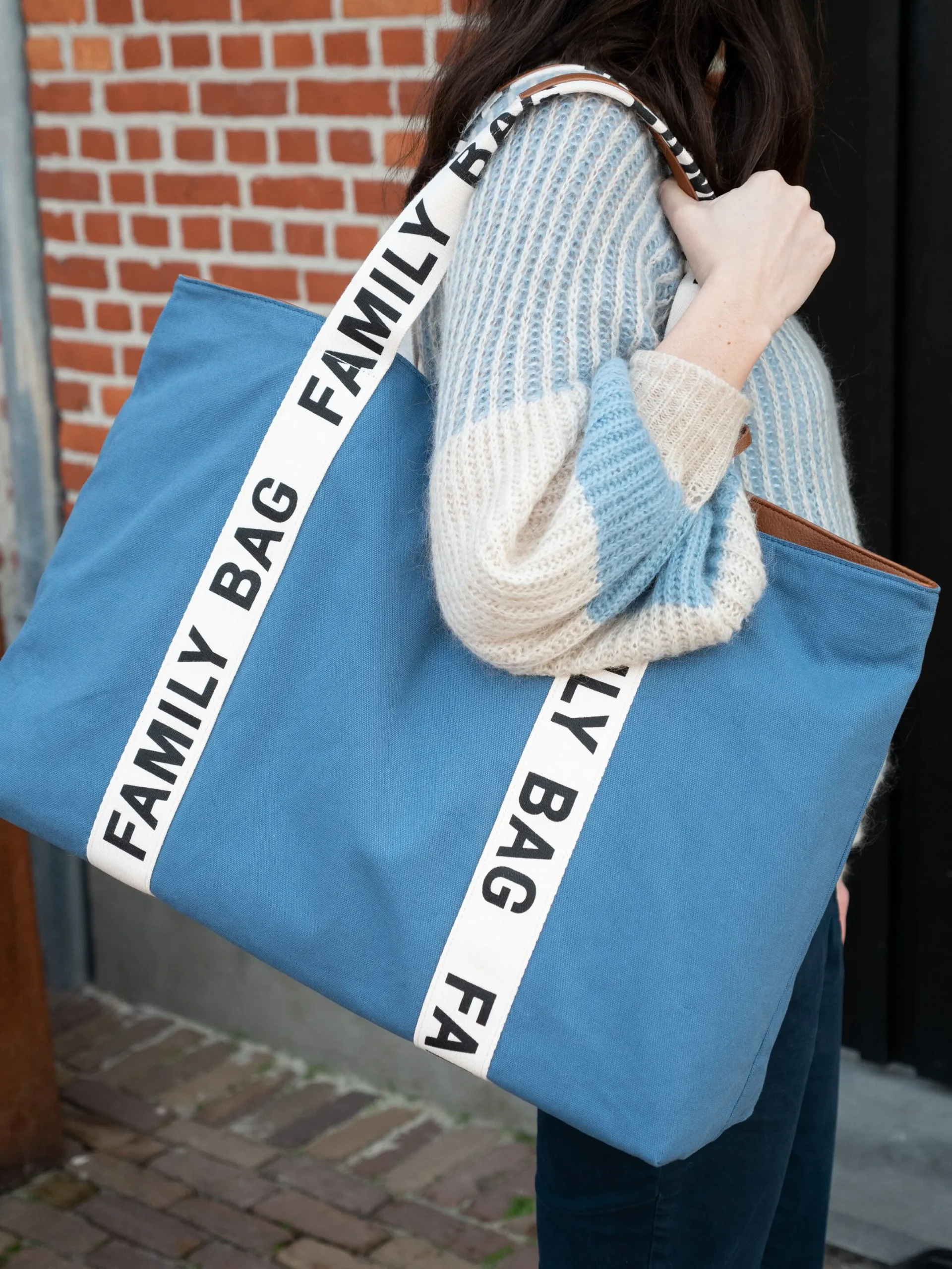 Childhome Signature Collection|Family Bag-Family Bag Sac A Langer - Signature - Canvas - Indigo