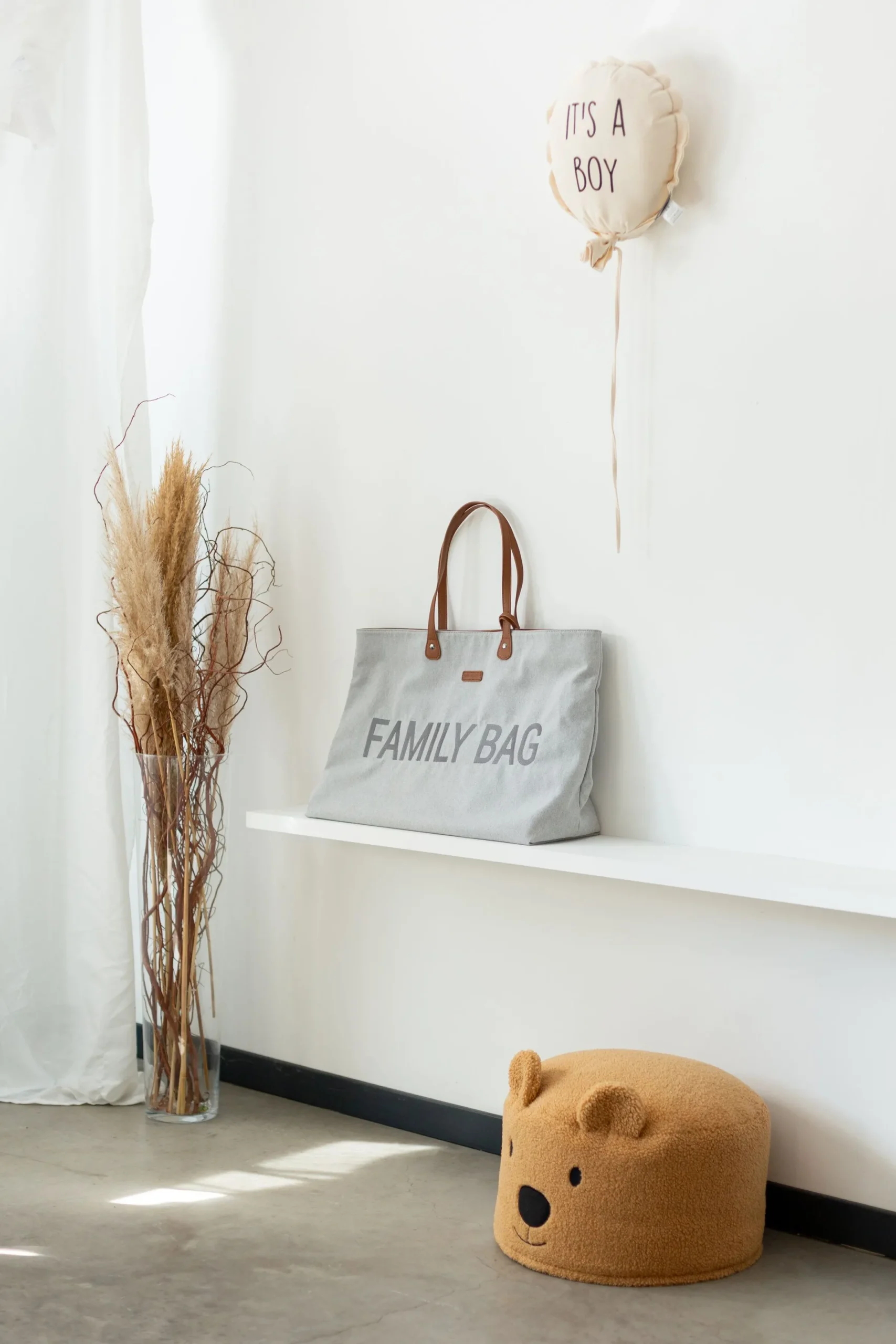 Childhome Family Bag|Family Bag-Family Bag Sac A Langer - Canvas - Gris