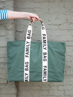 Childhome Signature Collection|Family Bag-Family Bag Sac A Langer - Signature - Canvas - Vert