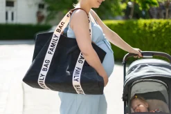 Childhome Signature Collection|Family Bag-Family Bag Sac A Langer - Signature - Canvas - Noir