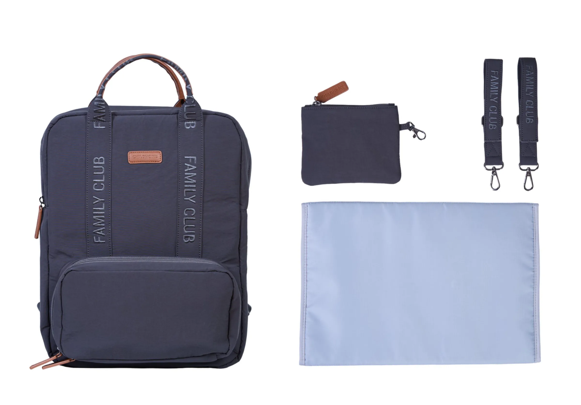 Childhome Signature Collection|Family Club-Family Club Signature Sac a Dos - Urban Gris Foncé