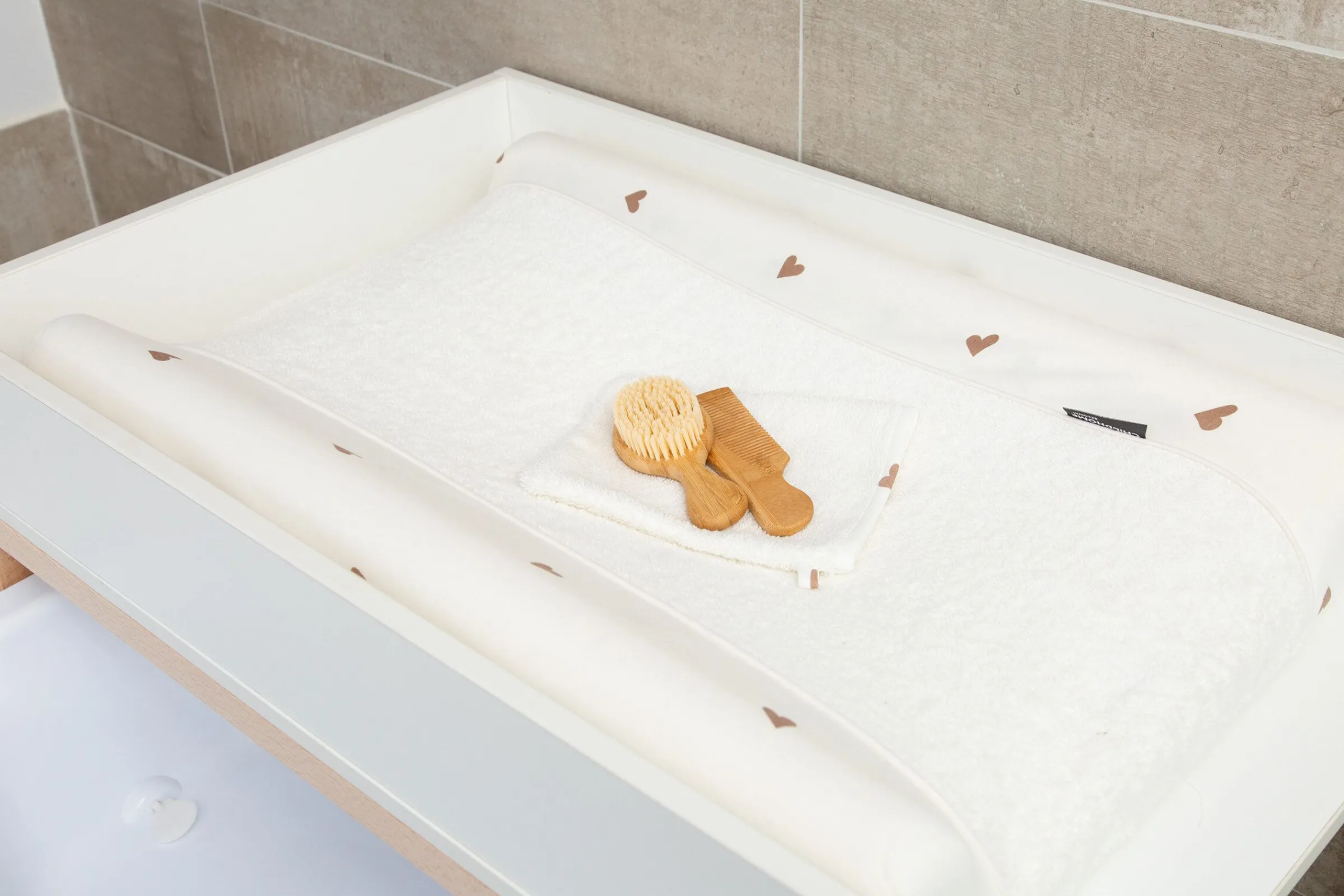 Childhome Housses À Langer-Housse Pour Matelas A Langer - Jersey - Hearts