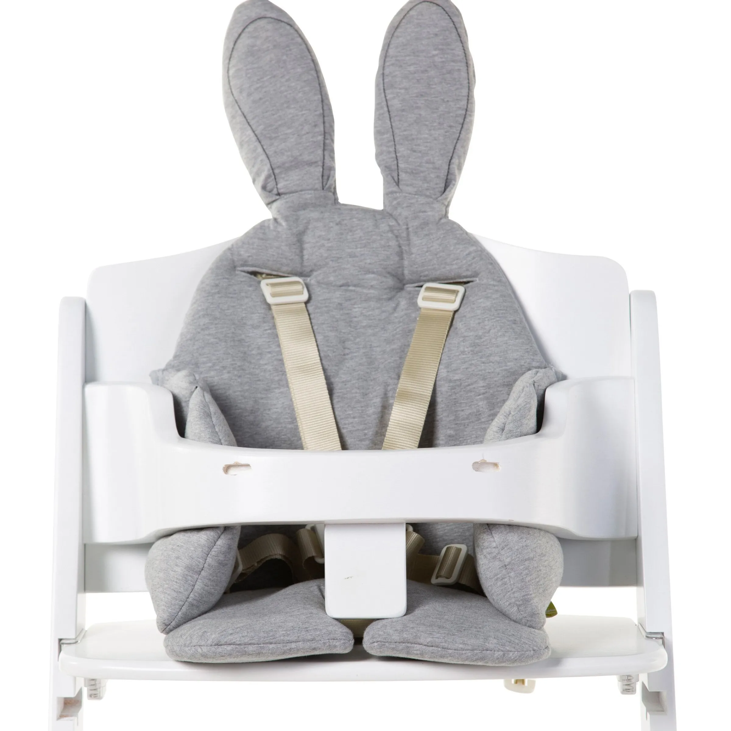 Childhome Coussins Pour Chaise Haute-Lapin Coussin Réducteur Universel - Jersey - Gris