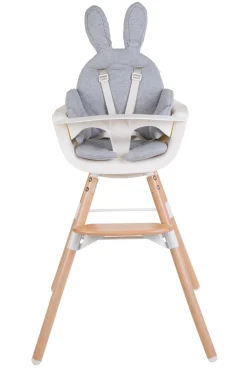 Childhome Coussins Pour Chaise Haute-Lapin Coussin Réducteur Universel - Jersey - Gris