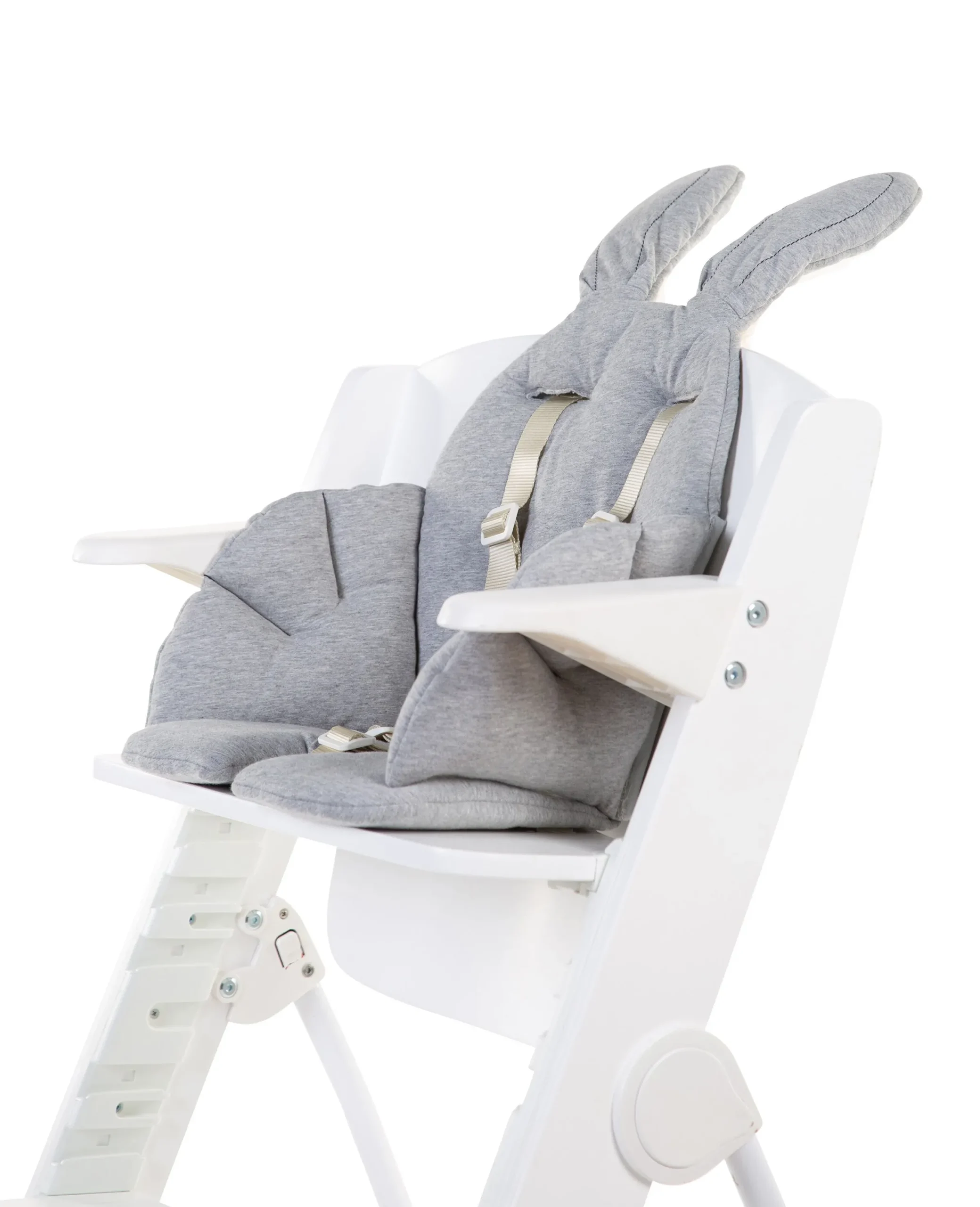 Childhome Coussins Pour Chaise Haute-Lapin Coussin Réducteur Universel - Jersey - Gris