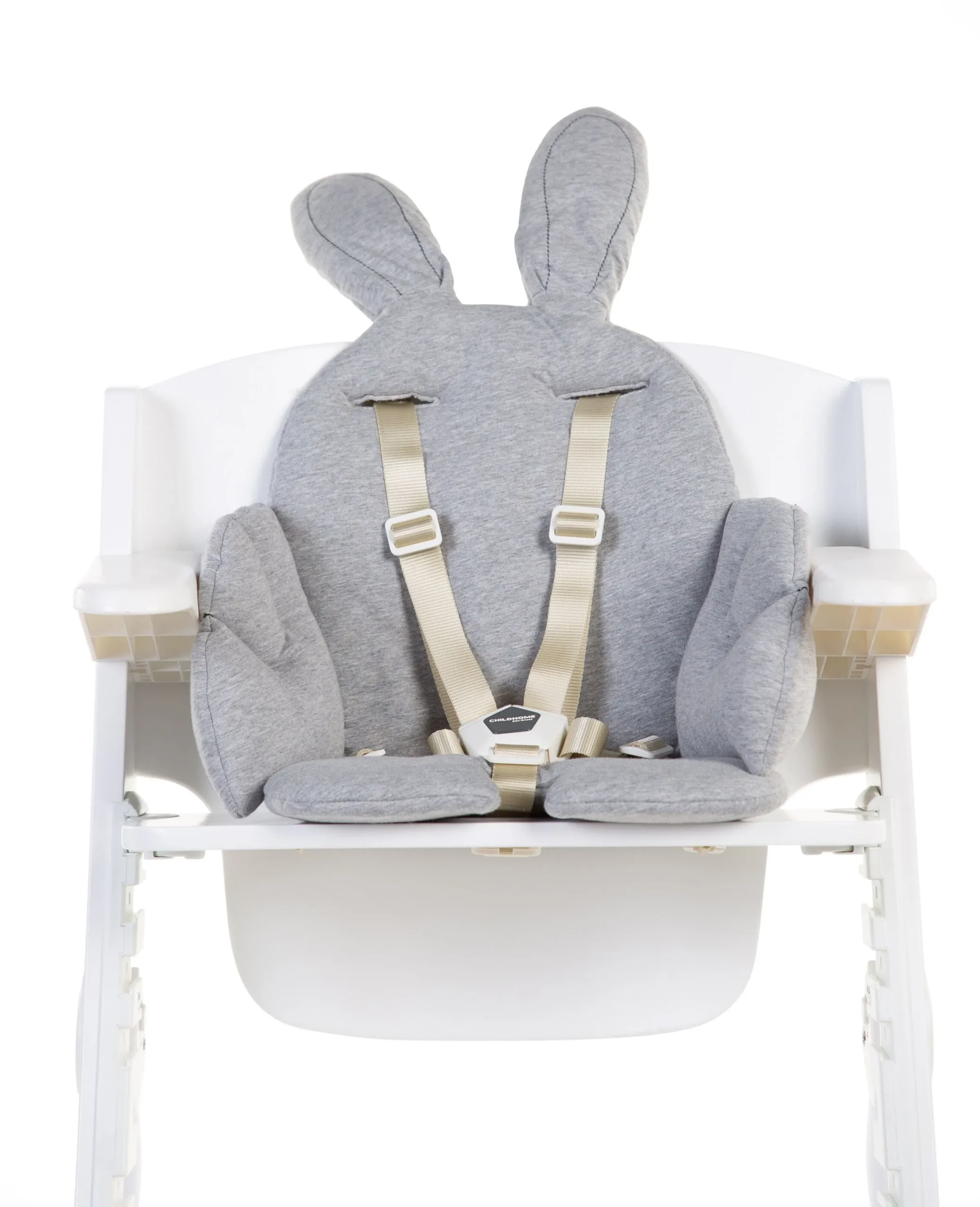 Childhome Coussins Pour Chaise Haute-Lapin Coussin Réducteur Universel - Jersey - Gris