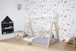 Childhome Cadres De Lit|Lits D'enfant Et De Bébé-Lit Tipi - 70x140 Cm - Bois - Naturel Blanc