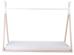 Childhome Cadres De Lit|Lits D'enfant Et De Bébé-Lit Tipi Junior - 90x200 Cm - Bois - Naturel Blanc