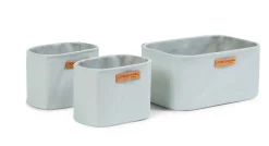 Childhome Paniers De Rangement-Lot de 3 paniers de rangement suspendus Polyester gris