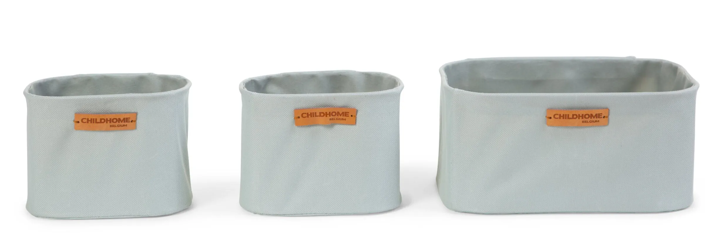 Childhome Paniers De Rangement-Lot de 3 paniers de rangement suspendus Polyester gris