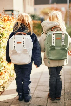 Childhome Kids Bags|Signature Collection-Mini Club Sac a dos Enfant - Signature - Canvas - Off white