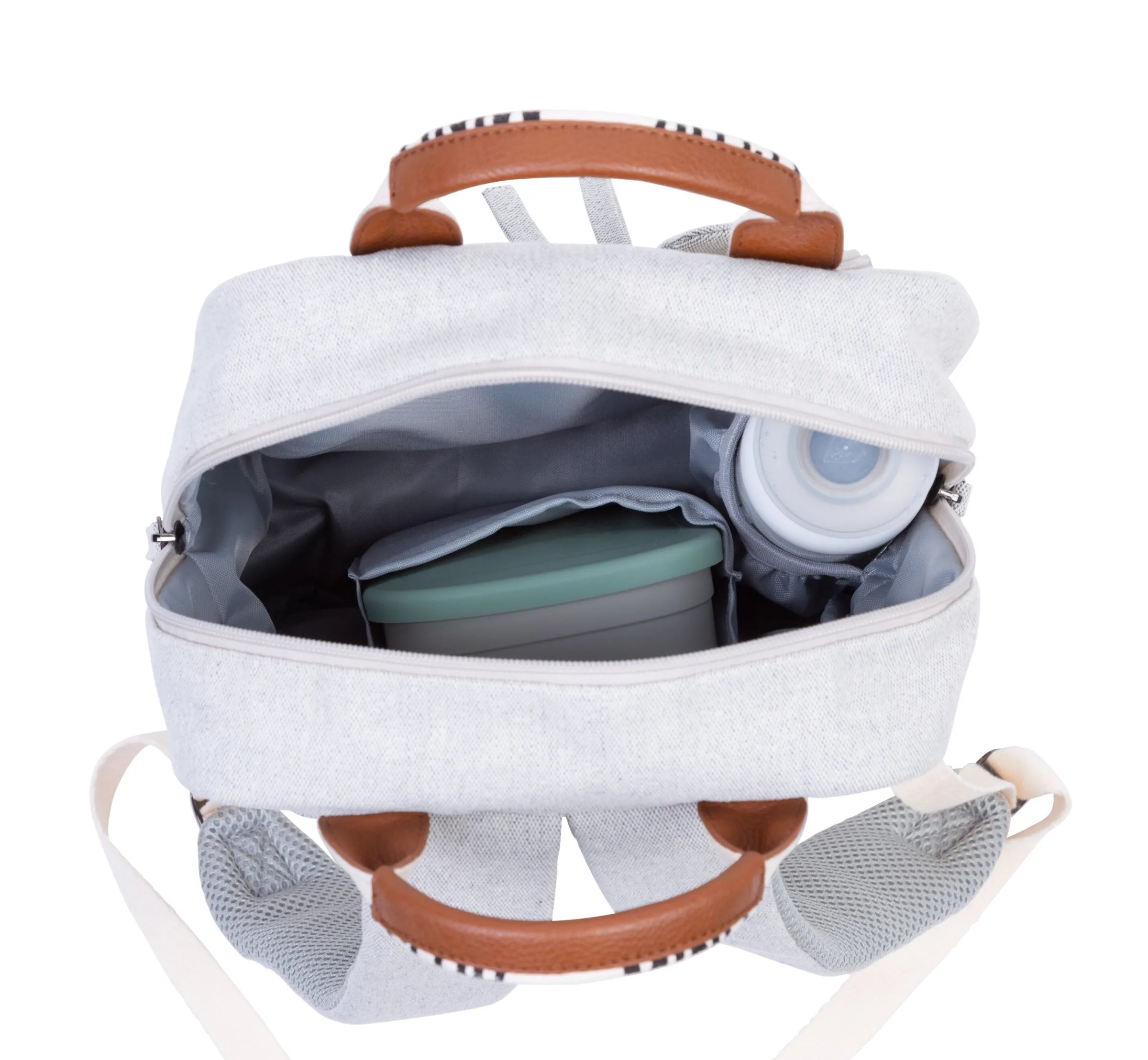 Childhome Kids Bags|Signature Collection-Mini Club Sac a dos Enfant - Signature - Canvas - Off white