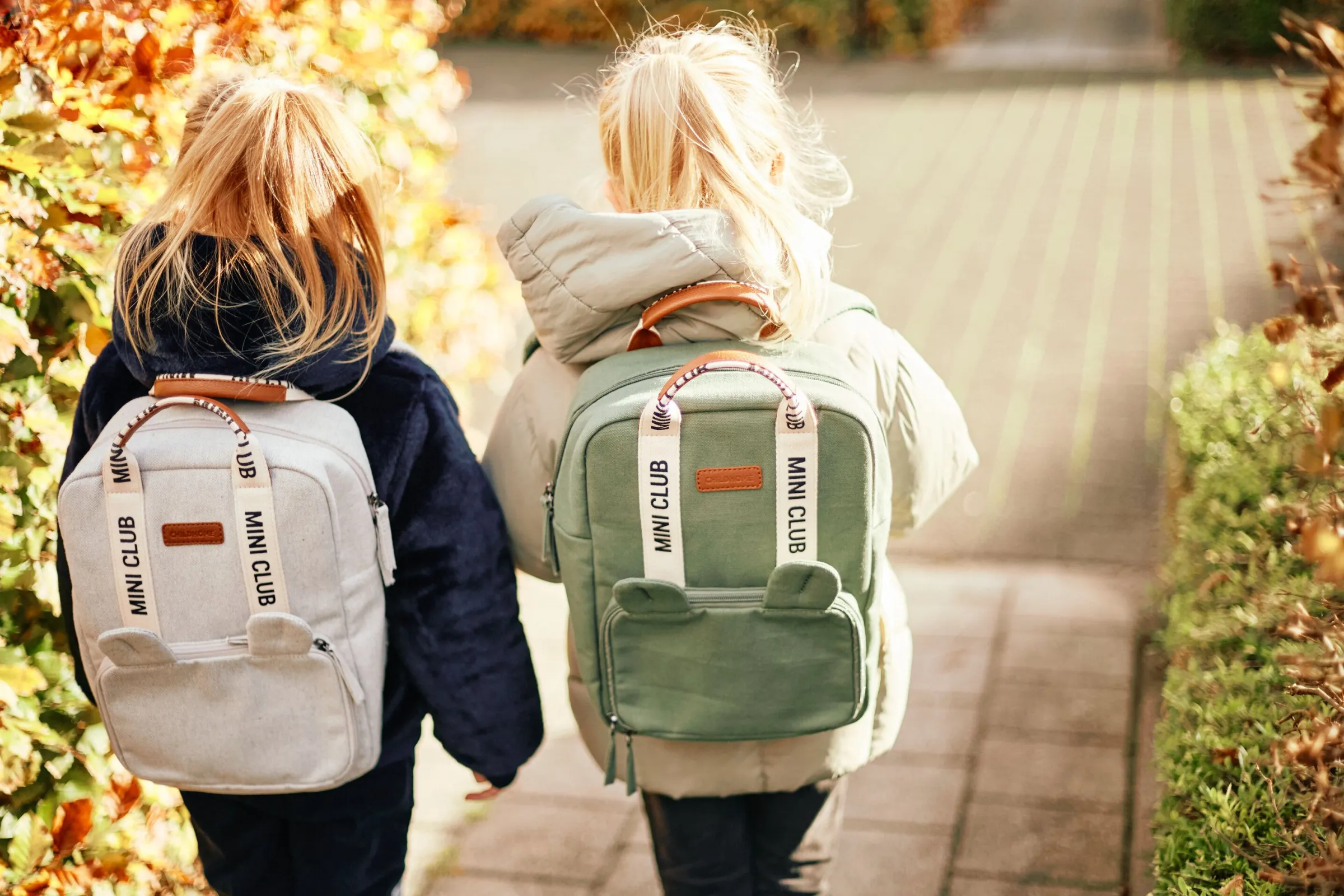 Childhome Kids Bags|Signature Collection-Mini Club Sac a dos Enfant - Signature - Canvas - Off white