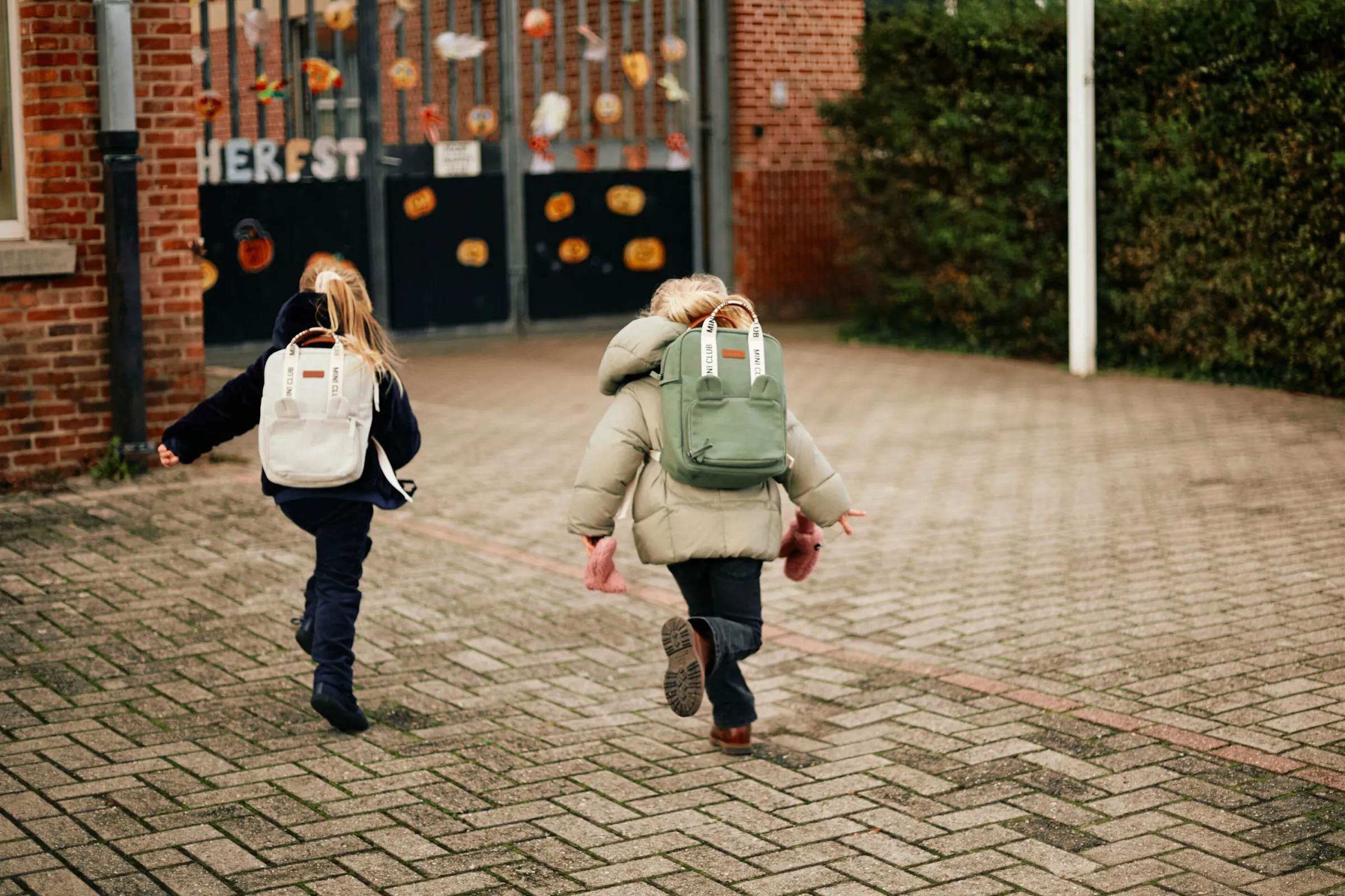 Childhome Kids Bags|Signature Collection-Mini Club Sac a dos Enfant - Signature - Canvas - Off white