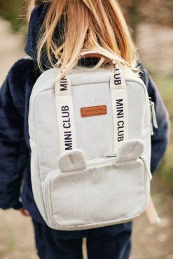 Childhome Kids Bags|Signature Collection-Mini Club Sac a dos Enfant - Signature - Canvas - Off white