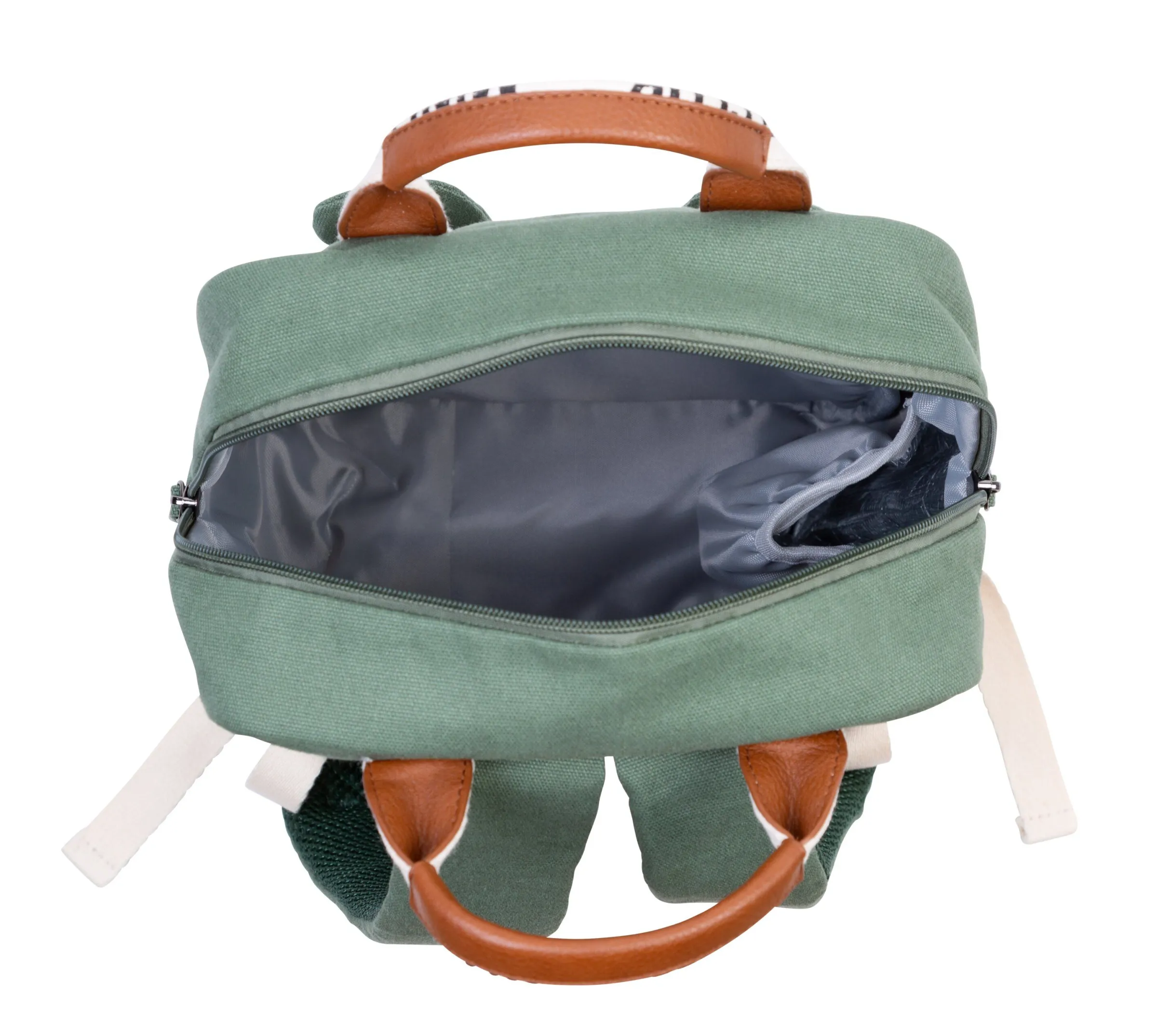 Childhome Kids Bags|Kids Bags-Mini Club Sac a dos Enfant - Signature - Canvas - Vert