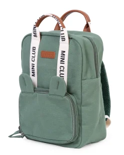 Childhome Kids Bags|Kids Bags-Mini Club Sac a dos Enfant - Signature - Canvas - Vert